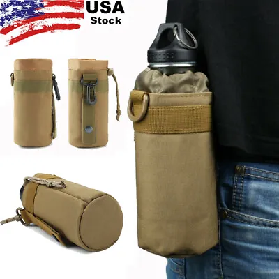 Bicycle Water Bottle Amry Molle Holder Pouch Tactical Bag Drink Military Kettle • $5.89