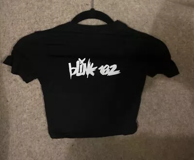 Blink 182 Crop Top Baby Tee T Shirt Punk Rock Band Merch Size 8 • £14.50