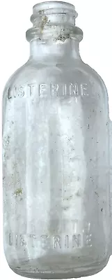 Vintage Listerine Embossed  Bottle - 4.25  Tall • $10