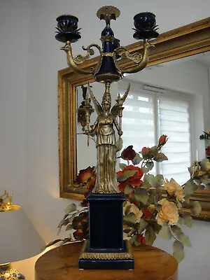 £272.97 • Buy Candelabra Angel Porcelain Bronze Candle Holder Baroque Antique Candle Stand Luxury