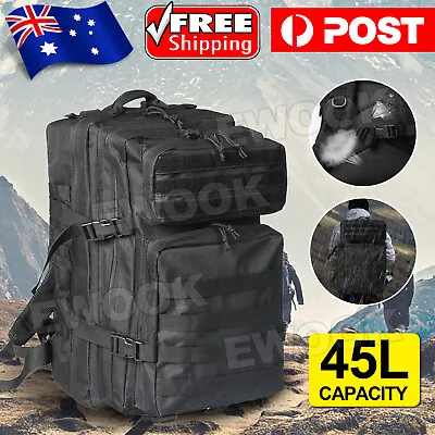 $34.95 • Buy Slimbridge 45L Waterproof Backpack Military Hiking Camping Rucksack Outdoor