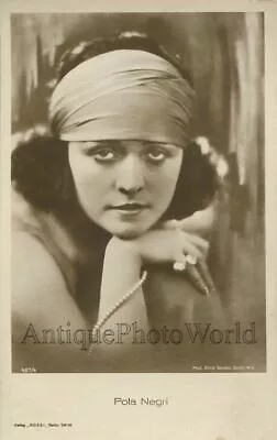 Beautiful Polish Actress Pola Negri Antique Silent Film Rppc Photo • $15