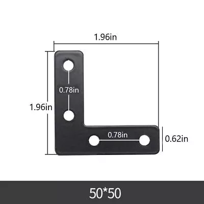 10 L-shaped Corner Brackets Fixe Connector 90 Degree Right Angle Laminate Bracke • $9.39