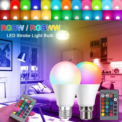 E27/B22 RGB LED Bulb Lights 5/10W Color Changing Remote Timer Bayonet Screw Lamp • $10.94