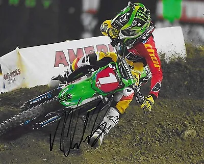 Ryan Villopoto Supercross Motocross Signed Autographed 8x10 Photo. • $109.99