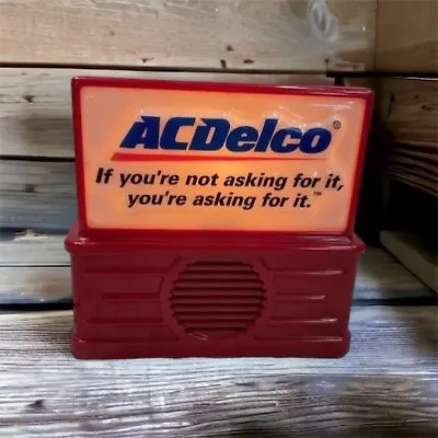 AC Delco Light Up AM/FM Advertising Desk Radio-Works 1970’s • $159.94
