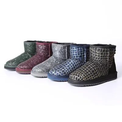 $38.99 • Buy UGG Womens Short Classic Glitter Boots Slip On Premium Australian Sheepskin Wool
