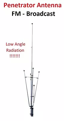 Sigma Penetrator  87.5-108Mhz 500W 6.5 Dbi Vertical High Gain Broadcast Antenna • $299