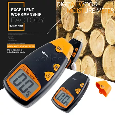 LCD Digital Moisture Meter Wood Moisture Hygrometer Timber Damp Detector Tester • $27.71