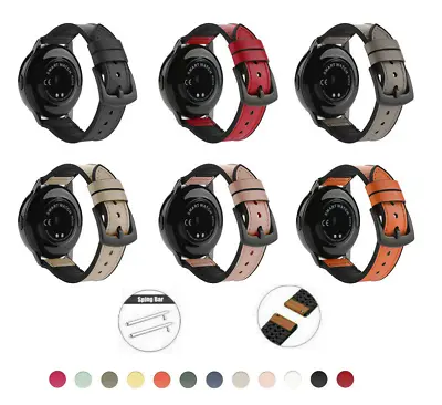 £6.95 • Buy For Various Garmin Smart Watches Replacement Silicone & Leather Watch Strap Band