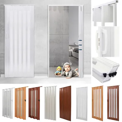 6/10mm PVC Folding Door Internal Accordion Concertina Sliding Door Panel Divider • £59.95