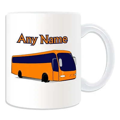 £10.59 • Buy Personalised Gift Tour Bus Mug Money Box Coach National Express Cup Tea Coffee