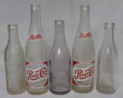 LOT Anaconda Montana Vintage Soda Bottles ACL Embossed Crush Pepsi W.J. Johnson • $49.99