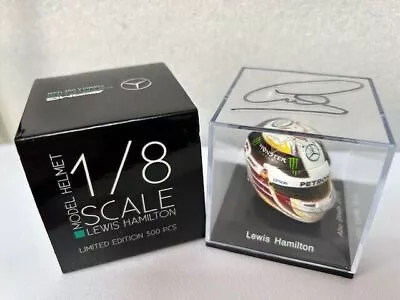F1 Helmet Mercedes 2015 - Scale 1/8 Signed By Lewis Hamilton With COA • $273.32