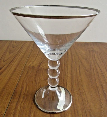 £3.50 • Buy MARTINI/COCKTAIL GLASSES Handblown, Bubble Stem, NEW, 285ml MULTI-BUY & DISCOUNT