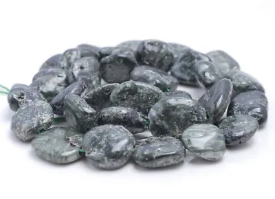 10-11mm  Seraphinite Gemstone Nugget Pebble Loose Beads 15.5  • $13.99
