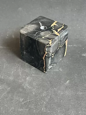 Marble Or Alabaster Cube Square Stand For Display Of Figurines Or Statue Black V • $5.50