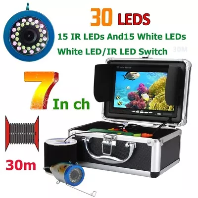 7  50M Depth Infrared Fish Finder Underwater White Light Leds Fishing DVR Camera • $214.20