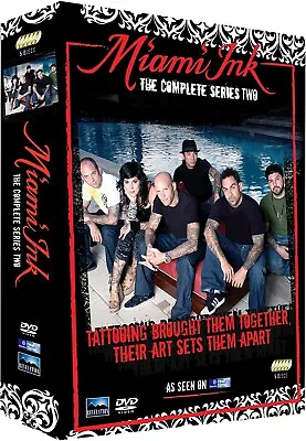 £9.99 • Buy Miami Ink Complete Series Two, [5 Disc Dvd Box Set] *new & Sealed*👌