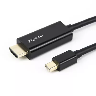 Rocstor Y10C195-B1 Mini DisplayPort To HDMI M/M Cable 4Kx2K 30Hz Black • $16.94