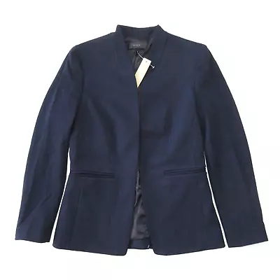 NWT J.Crew Going Out Blazer In Navy Blue Stretch Twill Open Front Jacket 0 • $85