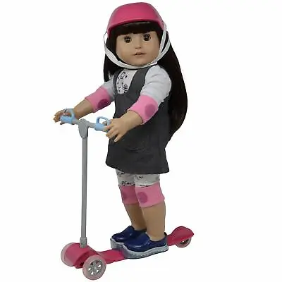 The New York Doll Collection 18  Doll Scooter & Helmet Set - 18in Dolls  • $19.99