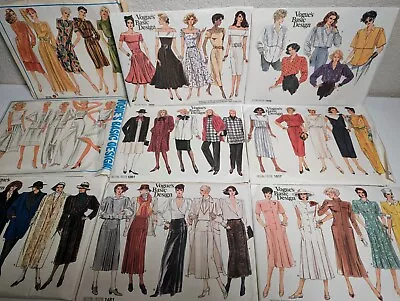 VOGUE BASIC Design Sewing Pattern VINTAGE (lot Of 9) 1985+ Dress/shirt/jacket • $58.65