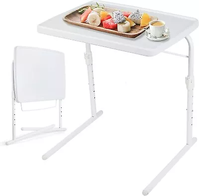 CRZDEAL TV Tray Table - TV Dinner Tray 6 Adjustable Height Settings TV-01 • $32.95