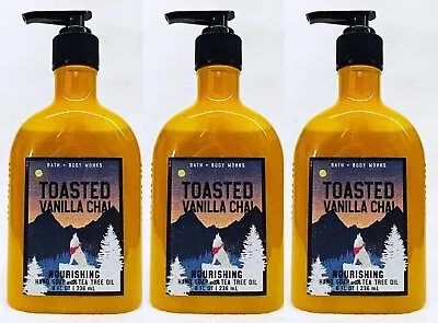 3 Bath & Body Works TOASTED VANILLA CHAI Nourishing Hand Soap Liquid Wash 8 Oz • $28.49