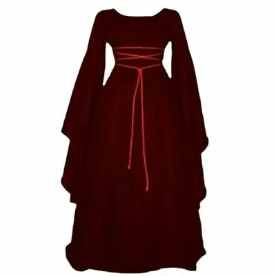 $14.19 • Buy Women Victorian Dress Long Witch Fancy Dress Renaissance Medieval Costume Gothic