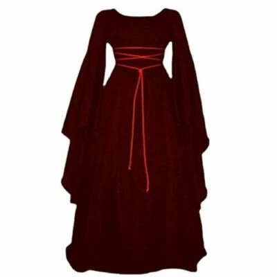 $14.19 • Buy Women Victorian Dress Long Witch Fancy Dress Renaissance Medieval Costume Gothic