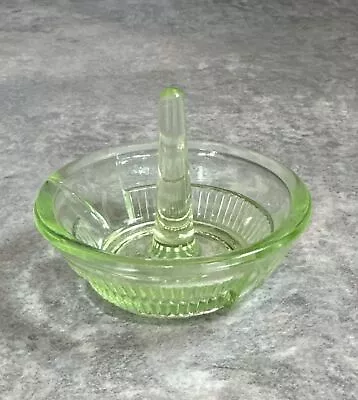 Vintage Uranium/ Vaseline Glass Decorative Ring Holder • £10