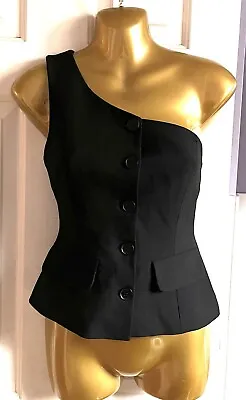Zara Black One Shoulder Waistcoat XS • £30