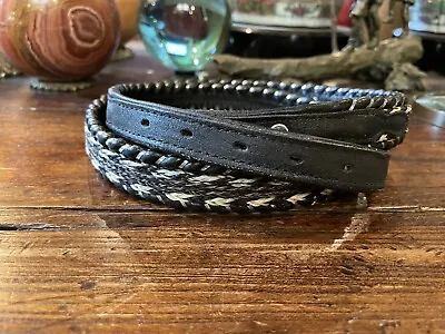 James Reid Style Belt Buckle Horsehair Belt Braided Nu 37-38-1”🐂✅ • $47.50