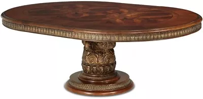 Michael Amini® Villa Valencia® Classic Chestnut Round Pedestal Dining Table • $999