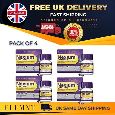 £29.99 • Buy 4x Nexium Control 20mg 14 Capsules -24 Hour Relief From Heartburn & Acid Reflux