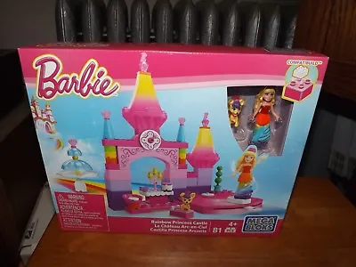 Mega Bloks Barbie Rainbow Princess Castle #dpl00 81 Pcs Nib 2016 • $38.47
