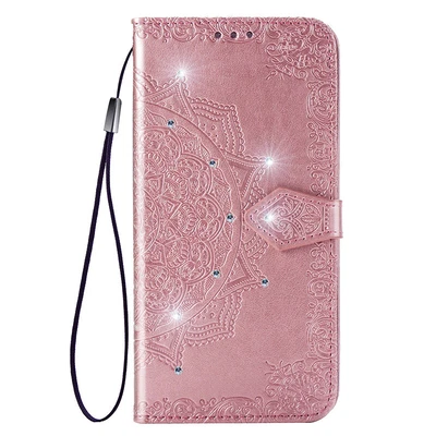 $14.89 • Buy For OPPO A5 A9 A52 A74 Bling Diamond Sparkle Flip Leather Wallet Card Case Cover