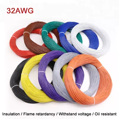 32AWG Flexible Stranded Cable Tinned Copper Wires PVC Insulation UL1571 For LED • $1.49