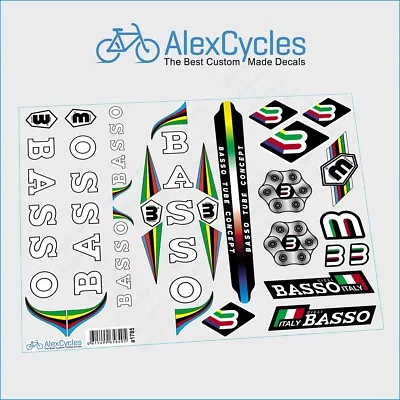 Vintage Campagnolo BASSO Bicycle White Decals Stickers Kit + A Lot Of Gifts • $19.70