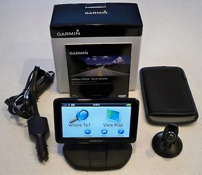 Garmin 2595LMT 5” GPS W Voice Navigation + Lifetime Maps Bundle + Extras • $75