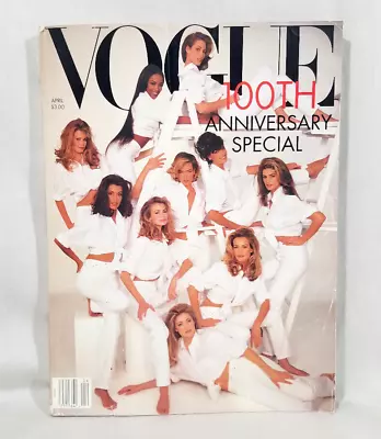 Vintage Vogue Magazine 100th Anniversary Special April 1992 Original Issue OOP • $74.99