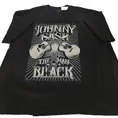 Johnny Cash MIB Women's 4XL (54-56 Chest) Black Graphic T Shirt  NEW With Tags • $10.99
