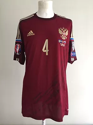 £299.99 • Buy Russia Cccp Ussr #4 Ignashevich 2014 Euro Qual Match Worn Against Sweden Adidas