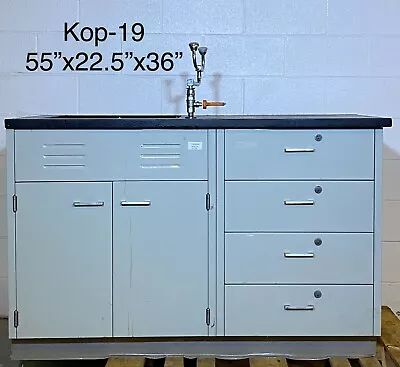 4’ 1/2 St Charles Sink Lab Casework Bench W/ Deck Mount Eyewash • $781