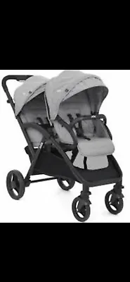 Joie Evalite Duo Double Tandem Baby Stroller Buggy -Grey With Raincover. • £169.99