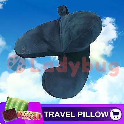 $15.31 • Buy Travel Pillow Flight J Shaped Head Chin Support Neck Pillow Soft For Work Home