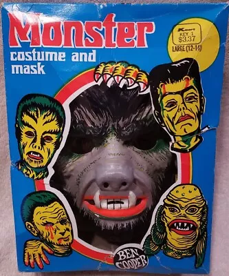 Vintage 1973 Ben Cooper Wolfman Halloween Costume Boxed Universal Monster • $179.99