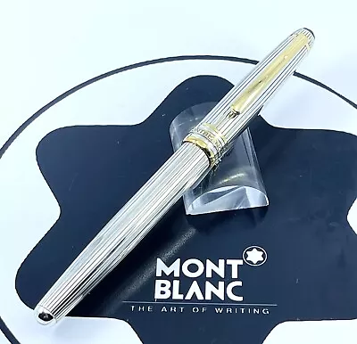 Montblanc Meisterstuck Solitaire 925 Sterling Silver M1448 Fountain Pen 18K Nib. • $850