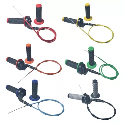 $15.99 • Buy 7/8  22mm Handlebar Handle Grips Throttle Cable For Dirt Pit Bike ATV Motorcycle